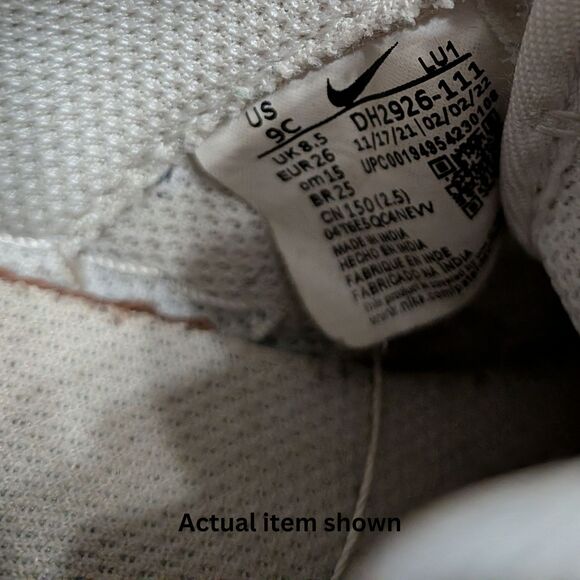 👟 Nike Air Force 1 LE Triple White Low Toddler Kids 9C Classic Style - Picture 9 of 9